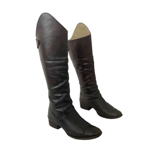 Freebird by Steven Womens Size 7 Stable Brown Distressed Leather Riding Boots - Picture 1 of 7